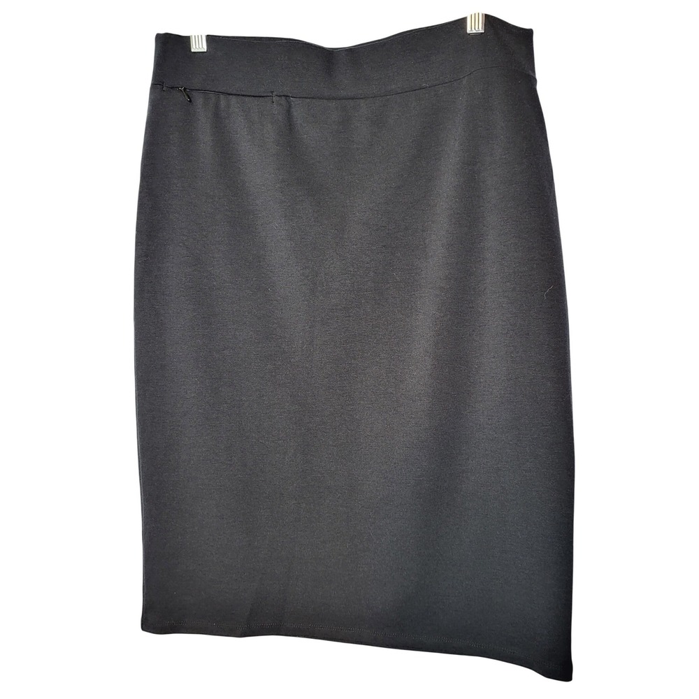 NWT Toad&Co Transito Skirt Black Tencel UPF 40+ Pencil Skirt Large Travel Casual